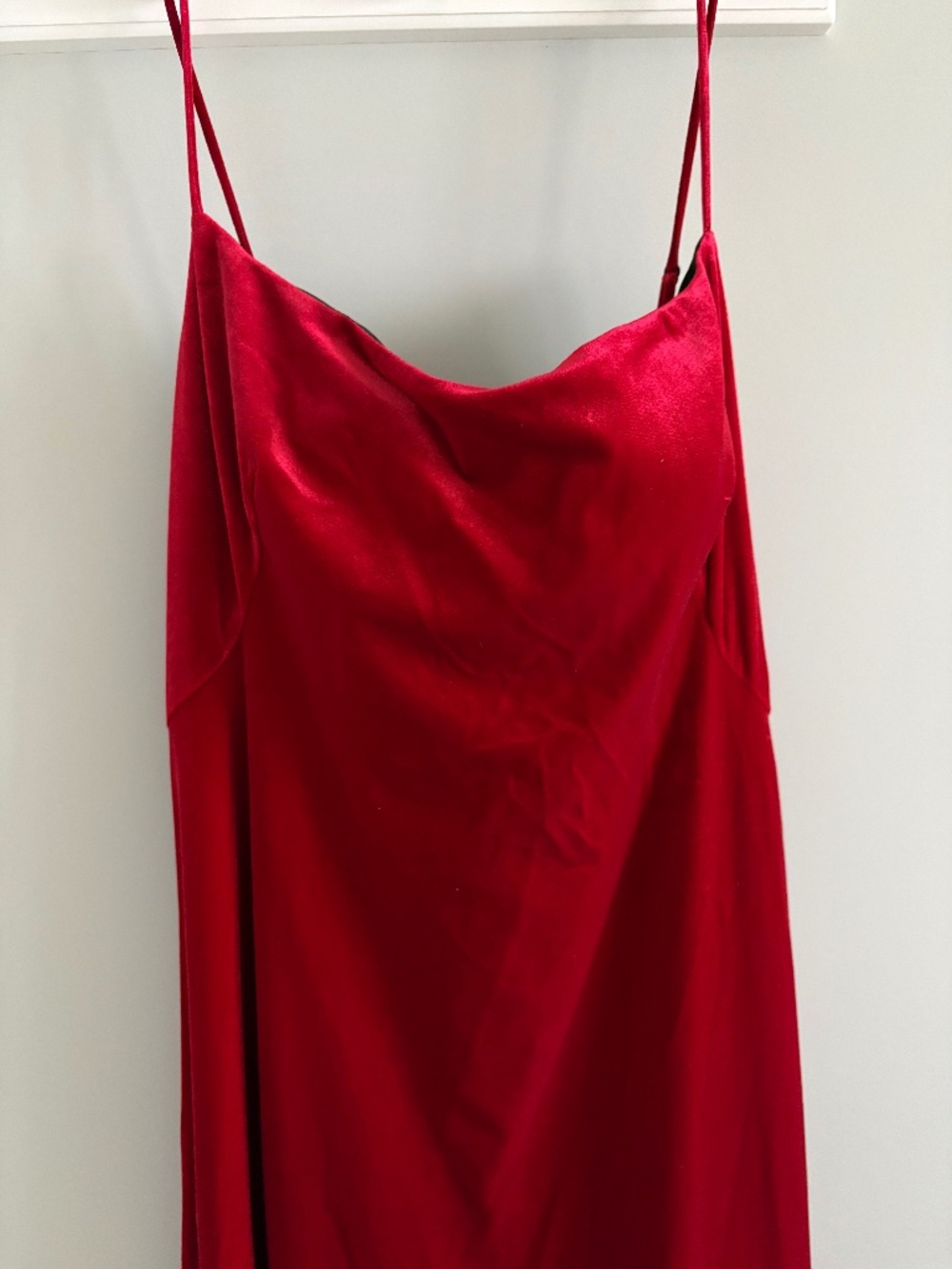 Red velvet dress